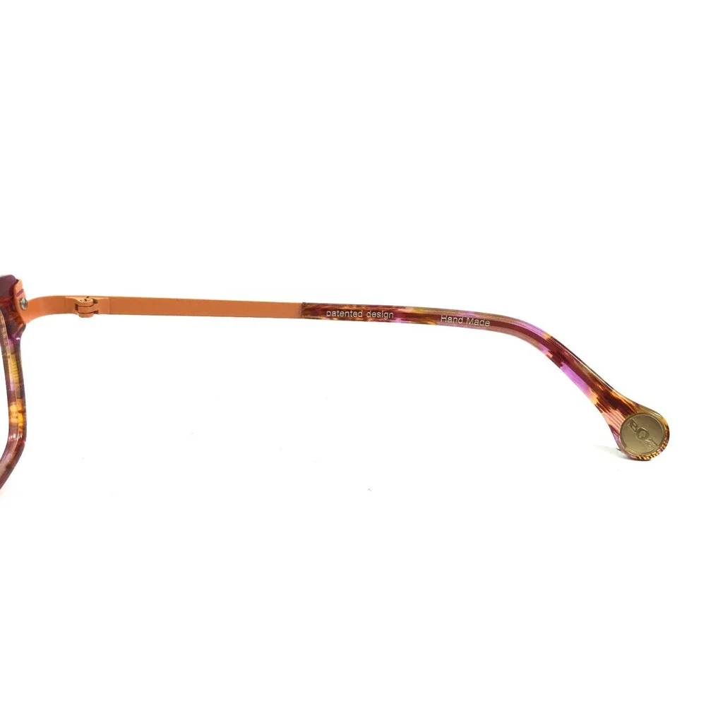BOZ Eyeglasses Frames WOODY 3878 Orange Pink Striped Tortoise 53-15.5-135